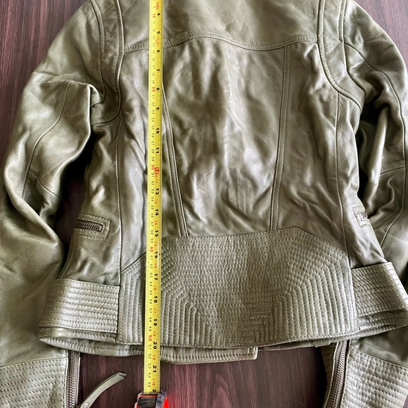 Danier Army Green Leather Jacket - Picture 2 of 6